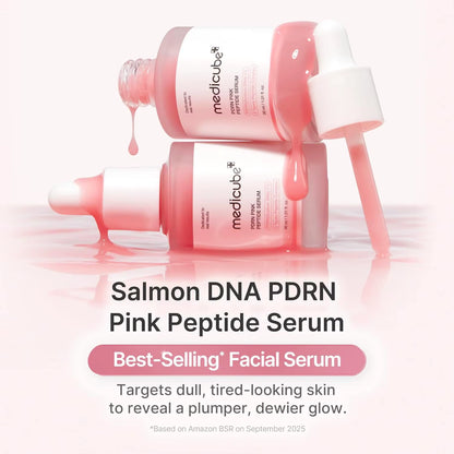 Medicube Salmon Dnapink Peptide Serum, Pink Glow Serum, Peptide, Niacinamide, Hydrating Moisturizing & Firming Uneven Skin Serum