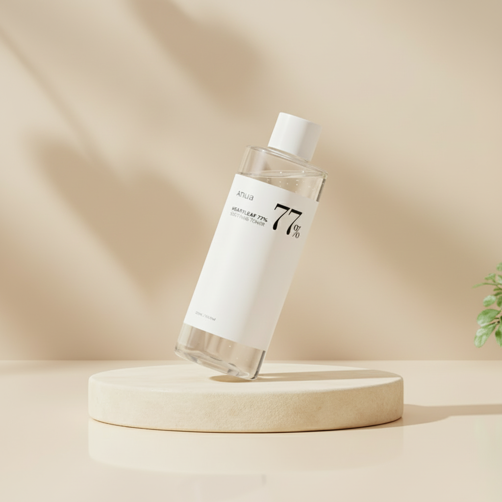 Luxury Heartleaf toner with botanical shadows