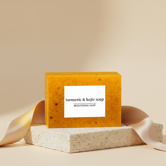 Luxury kojic soap with champagne silk