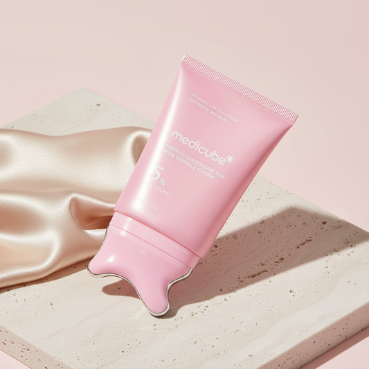 Luxury Medicube gua sha cream display