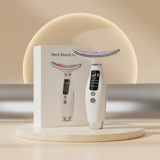 Luxury neck device with champagne light halo
