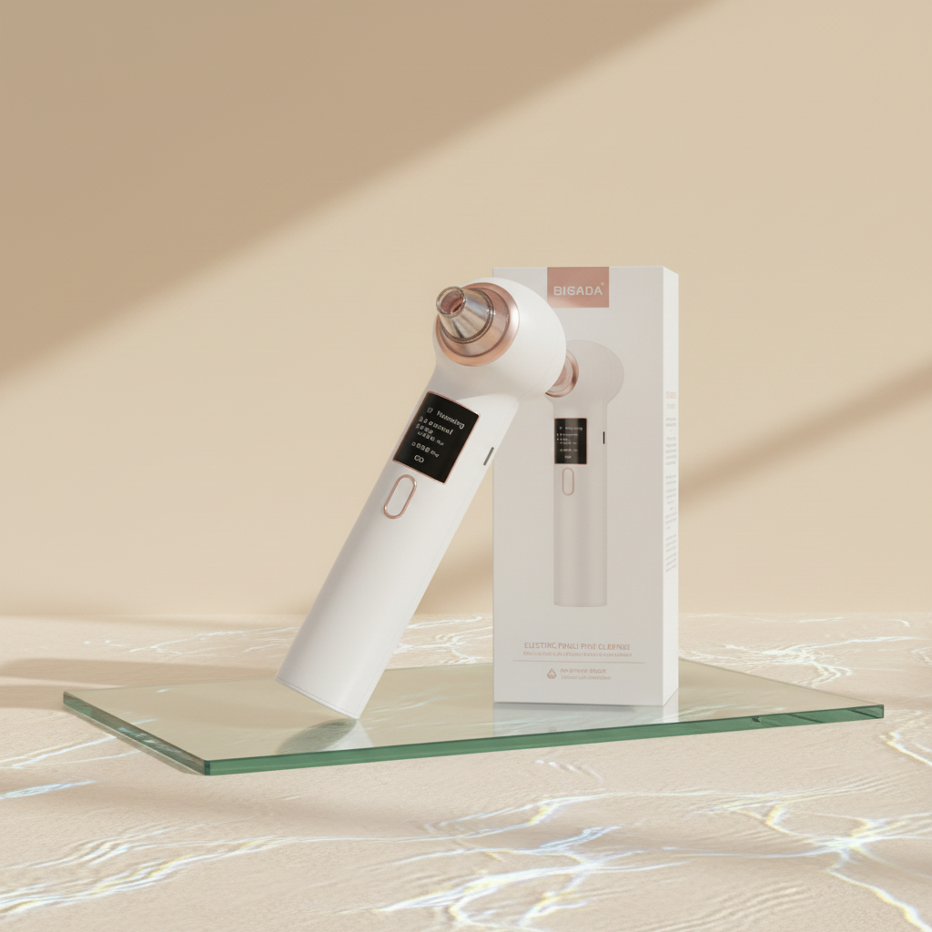 Luxury pore cleaner on reflective glass